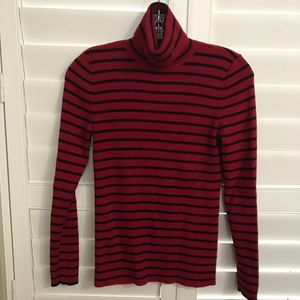 Ralph Lauren vintage striped red and black turtleneck